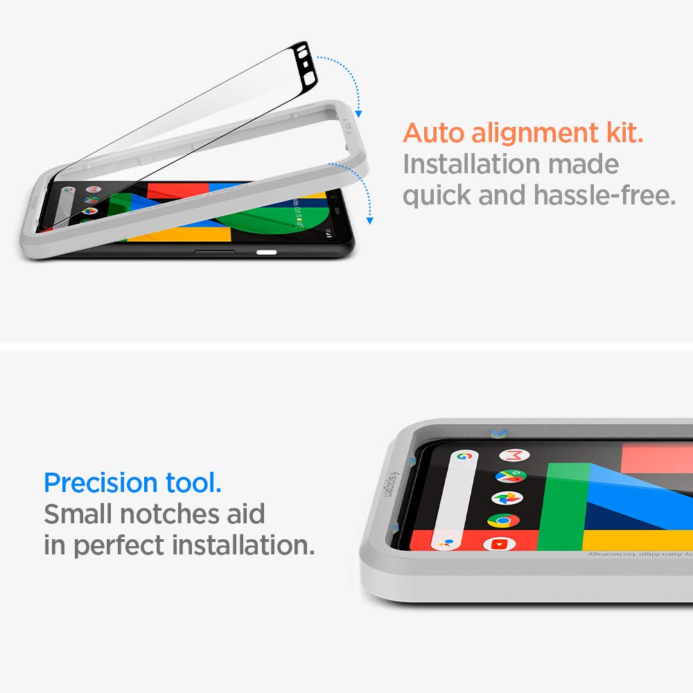 Amazon | Spigen AlignMaster 全面保護 ガラスフィルム Google Pixel 4